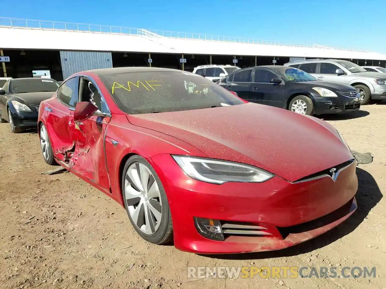 1 Photograph of a damaged car 5YJSA1E23LF401148 TESLA MODEL S 2020