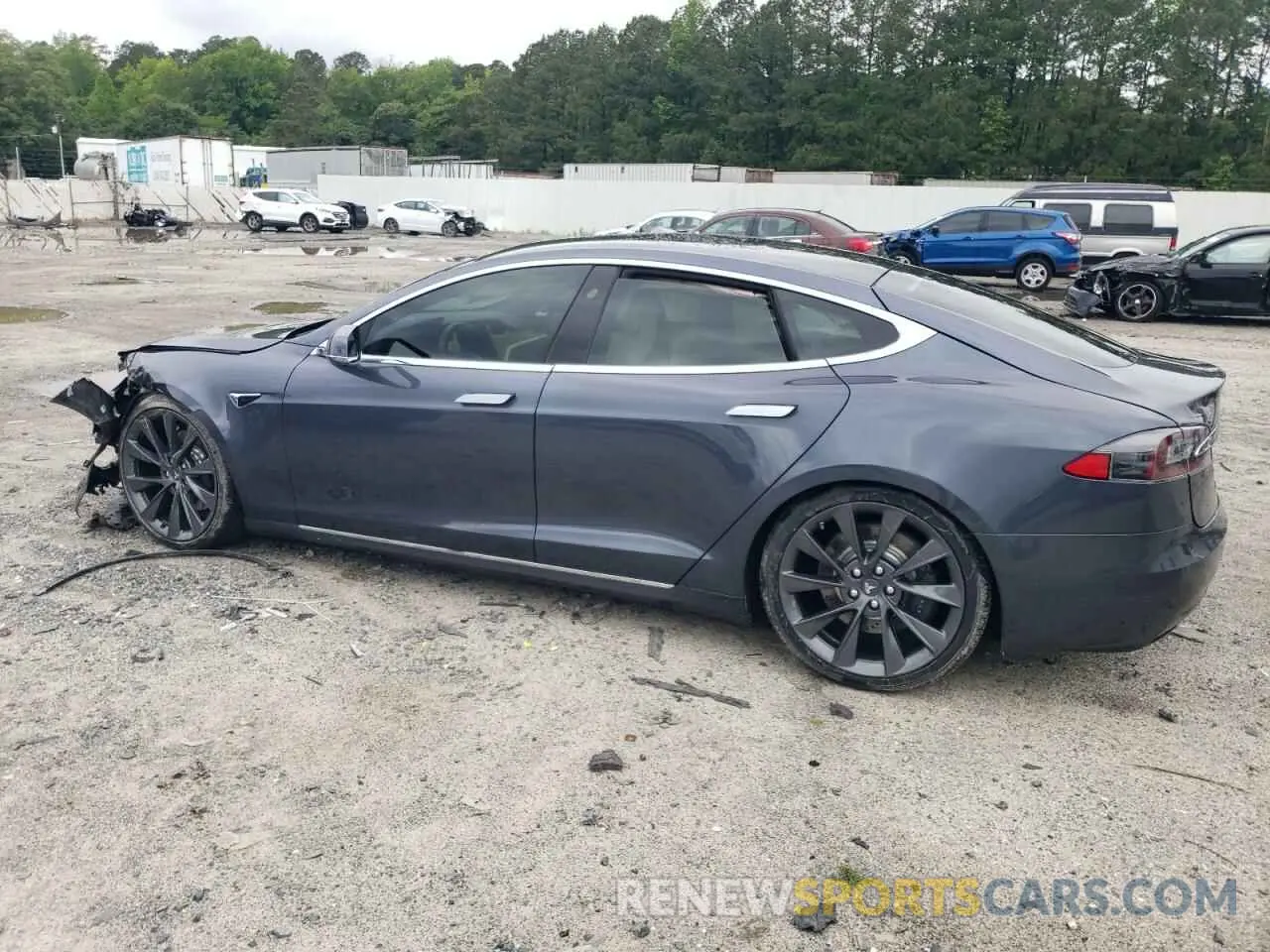 2 Photograph of a damaged car 5YJSA1E24LF360335 TESLA MODEL S 2020
