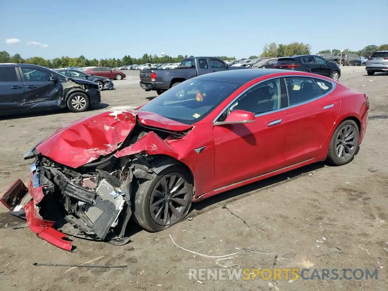 1 Photograph of a damaged car 5YJSA1E25LF390797 TESLA MODEL S 2020