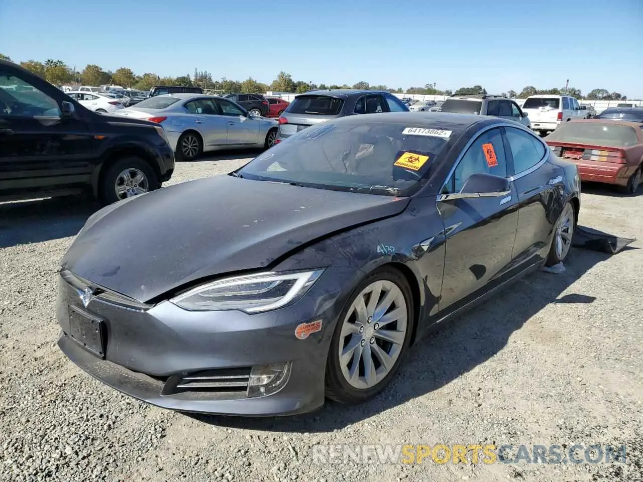 2 Photograph of a damaged car 5YJSA1E27LF363987 TESLA MODEL S 2020