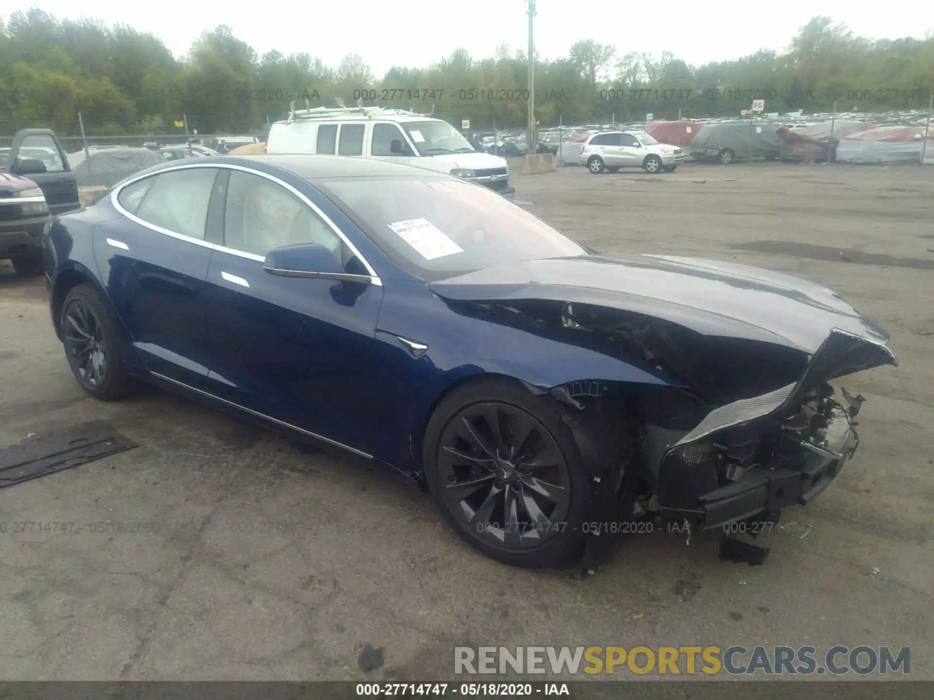 1 Photograph of a damaged car 5YJSA1E27LF369434 TESLA MODEL S 2020