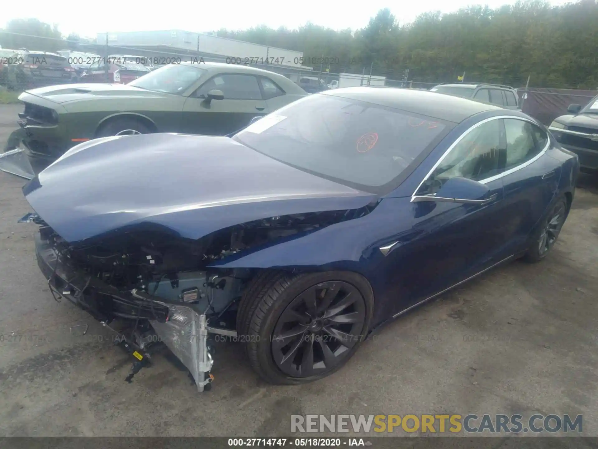 2 Photograph of a damaged car 5YJSA1E27LF369434 TESLA MODEL S 2020