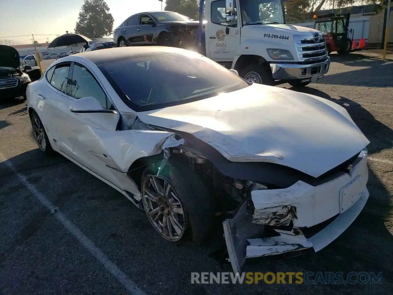 1 Photograph of a damaged car 5YJSA1E29LF391371 TESLA MODEL S 2020