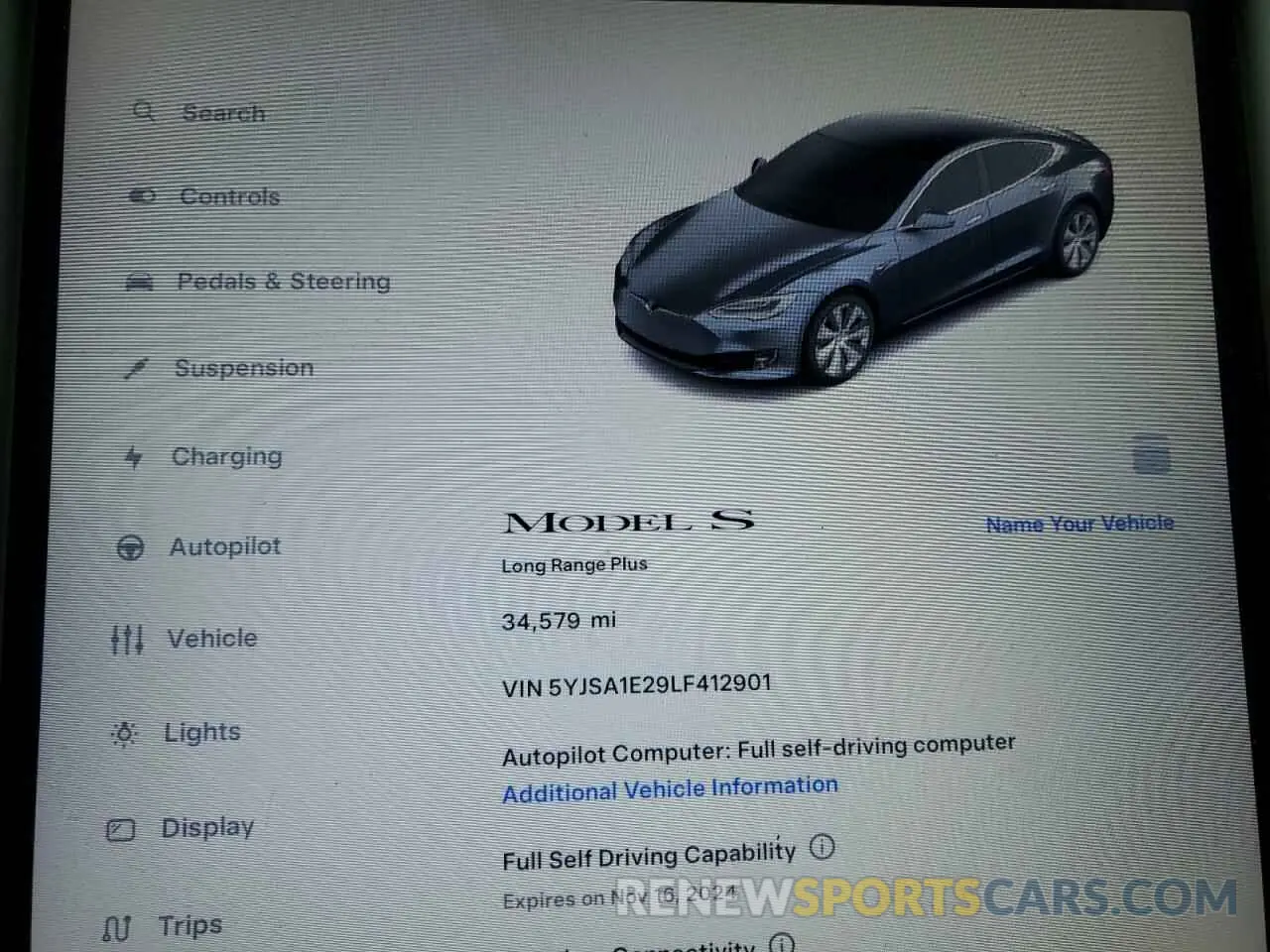 9 Photograph of a damaged car 5YJSA1E29LF412901 TESLA MODEL S 2020