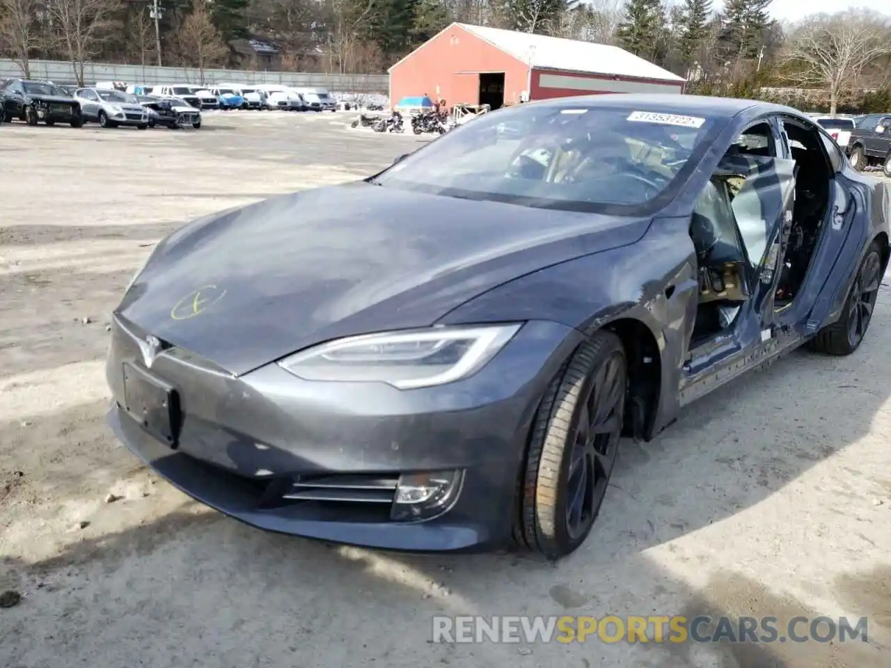 2 Photograph of a damaged car 5YJSA1E2XLF370903 TESLA MODEL S 2020