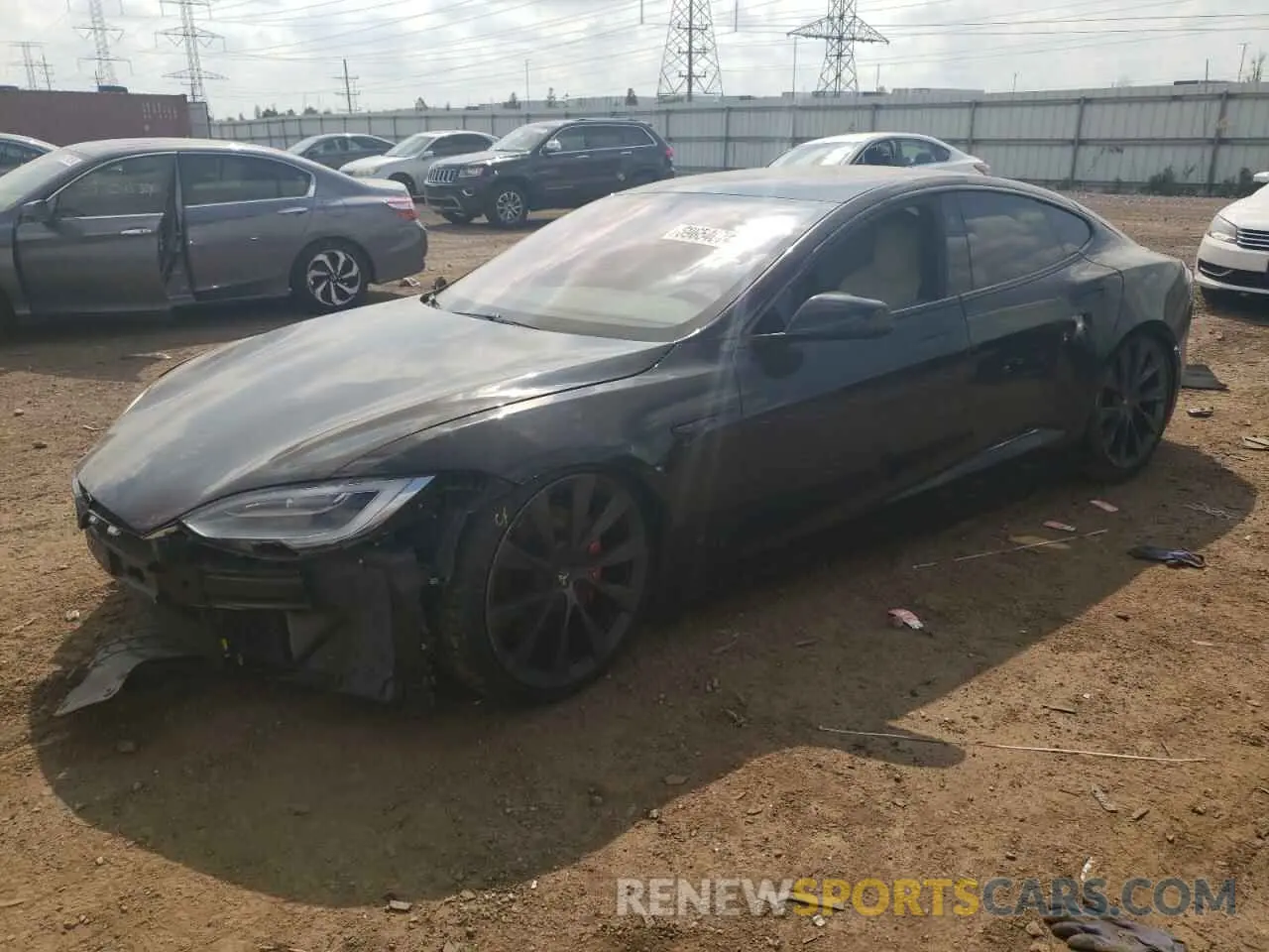 1 Photograph of a damaged car 5YJSA1E43LF367035 TESLA MODEL S 2020