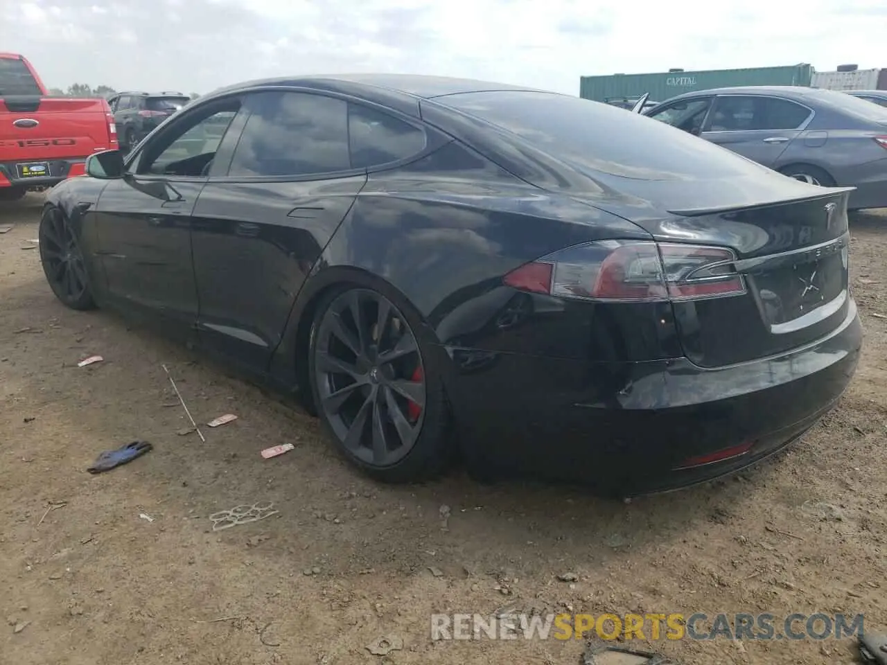 2 Photograph of a damaged car 5YJSA1E43LF367035 TESLA MODEL S 2020