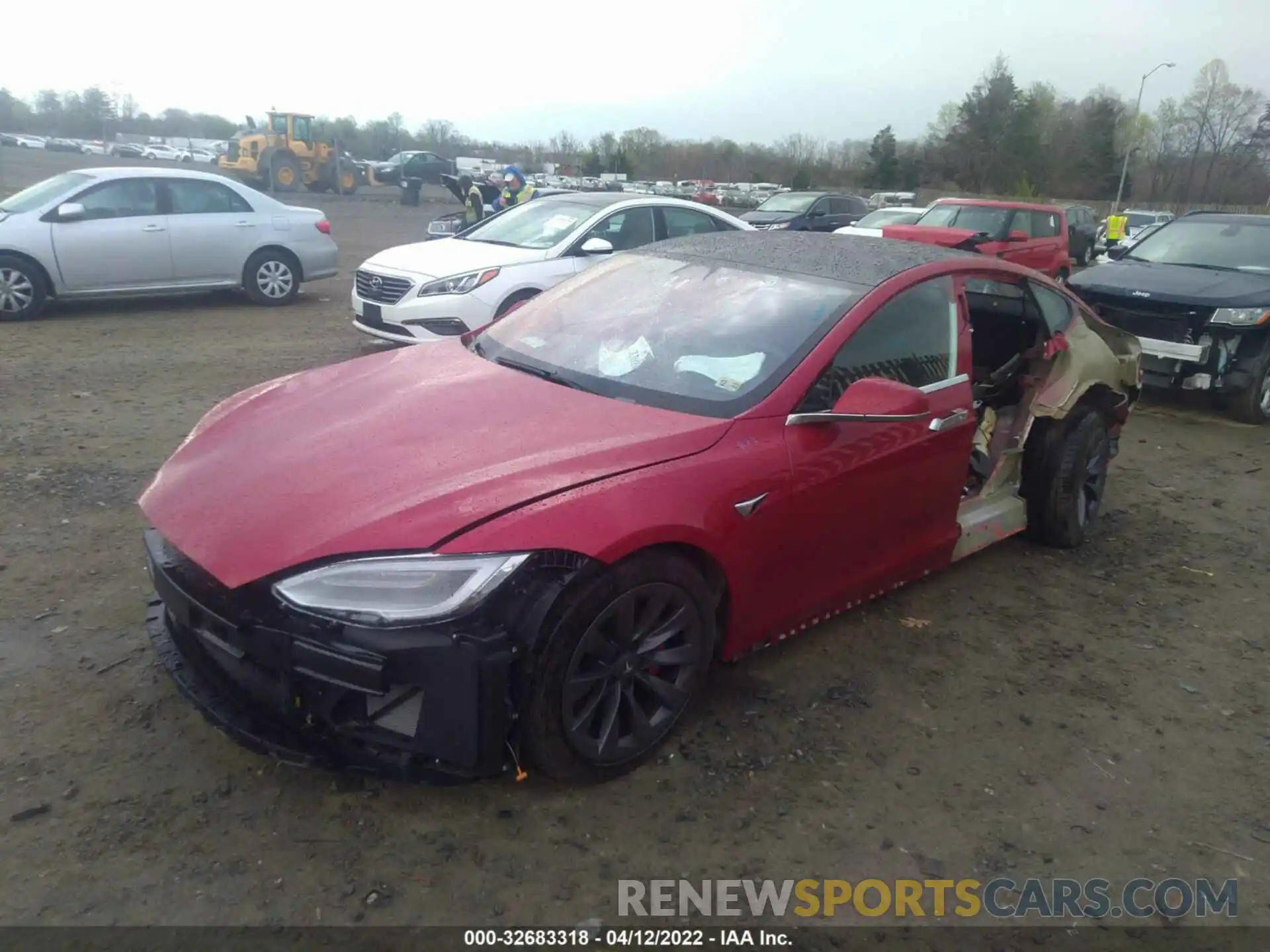 2 Photograph of a damaged car 5YJSA1E46LF364243 TESLA MODEL S 2020