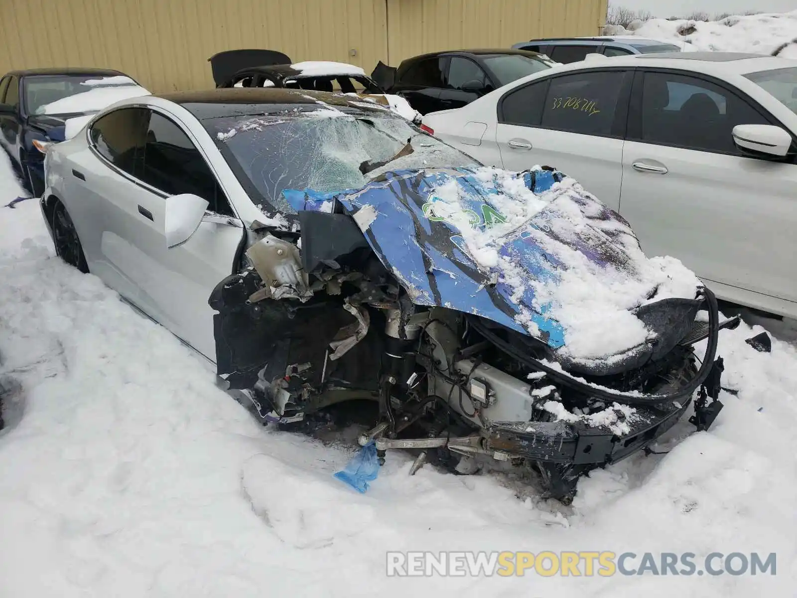 1 Photograph of a damaged car 5YJSA1E47LF397073 TESLA MODEL S 2020