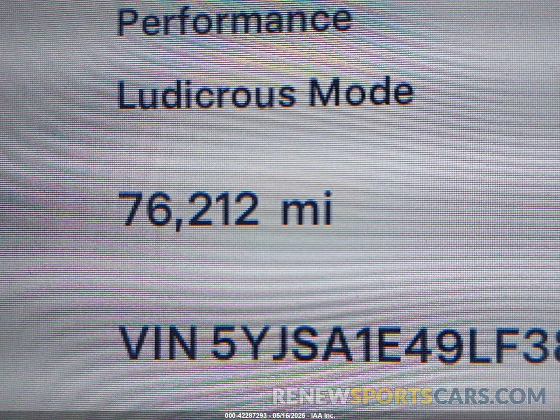 15 Photograph of a damaged car 5YJSA1E49LF389105 TESLA MODEL S 2020