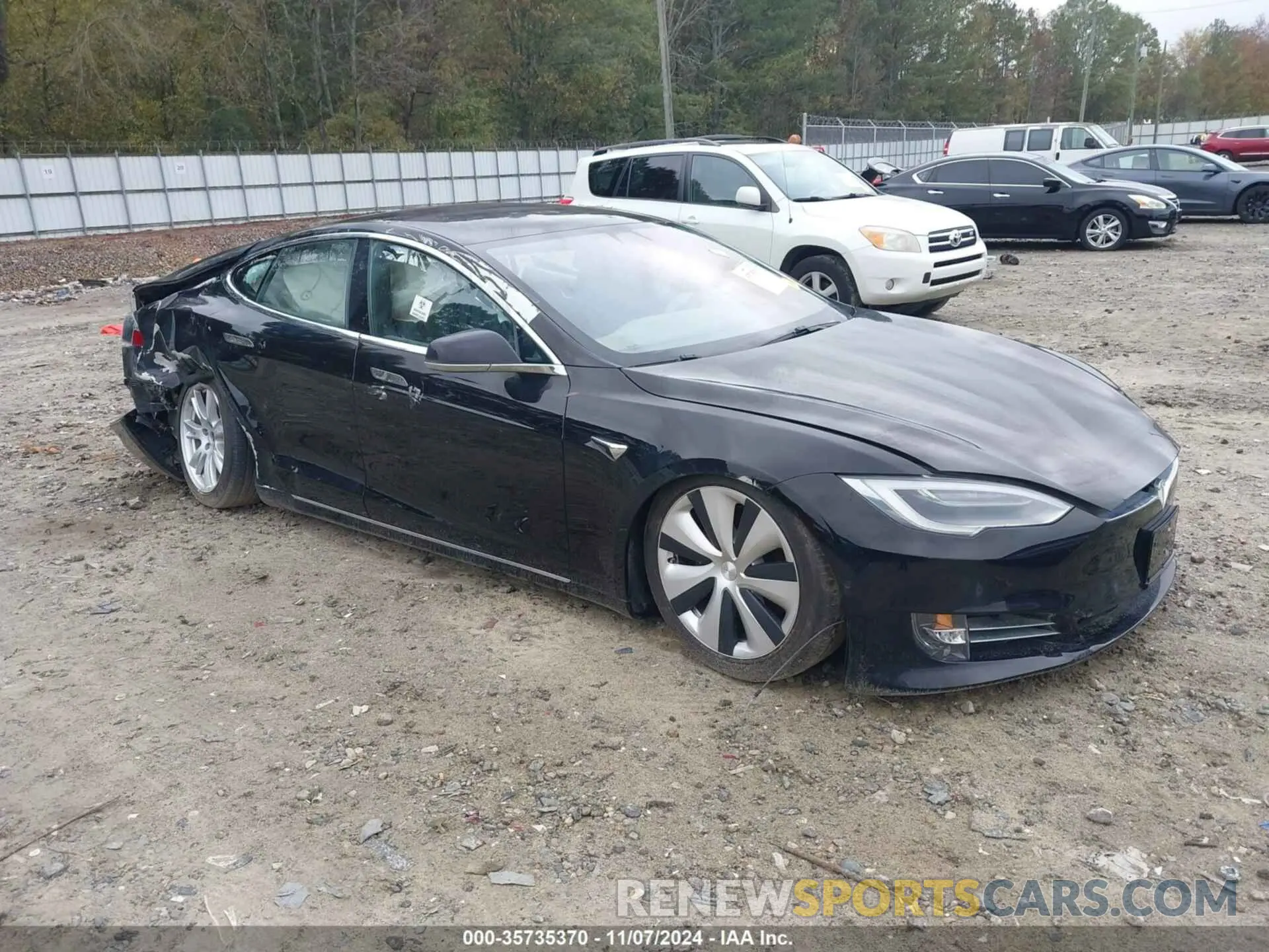 1 Photograph of a damaged car 5YJSA1E20MF427742 TESLA MODEL S 2021