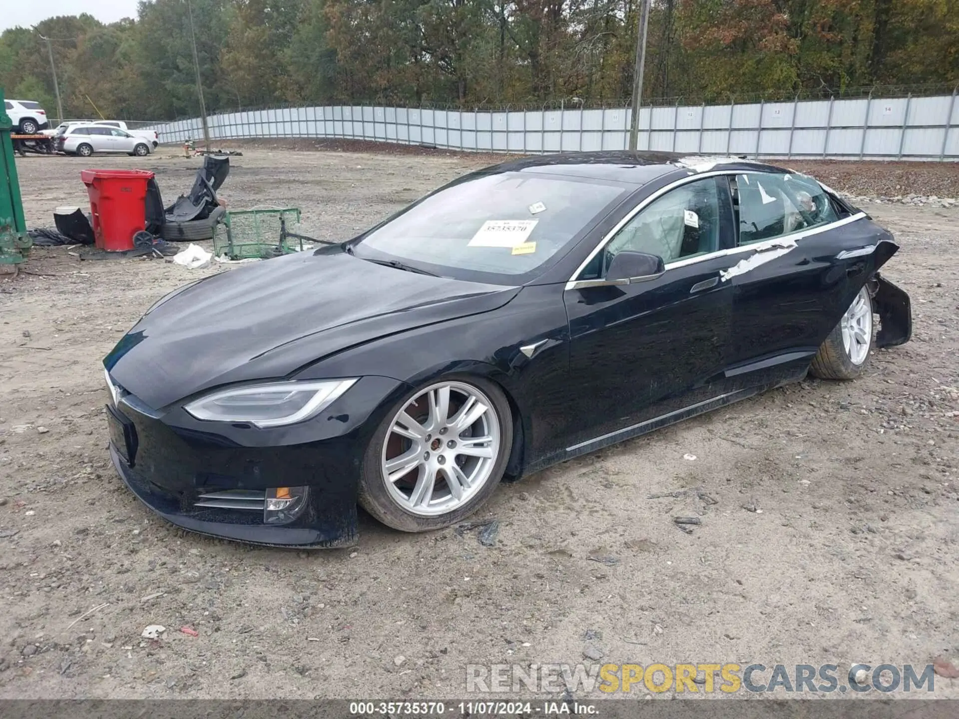 2 Photograph of a damaged car 5YJSA1E20MF427742 TESLA MODEL S 2021