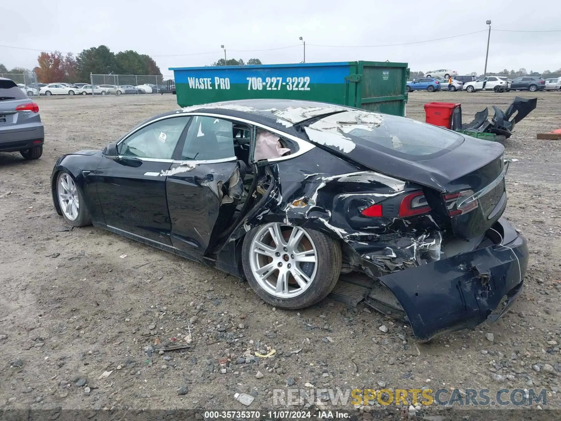 3 Photograph of a damaged car 5YJSA1E20MF427742 TESLA MODEL S 2021