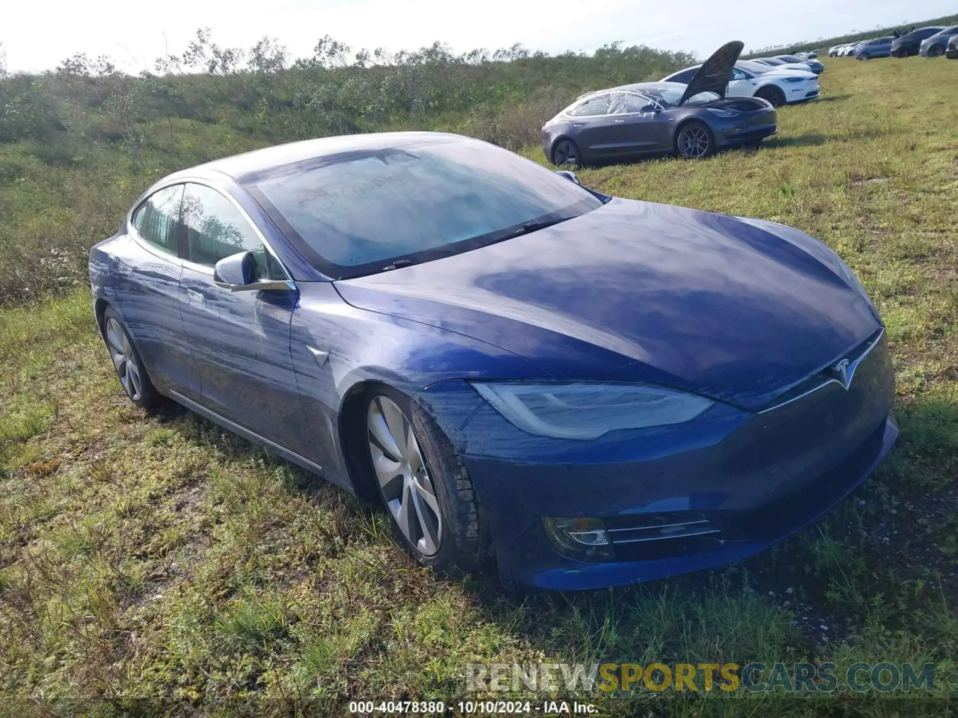 1 Photograph of a damaged car 5YJSA1E24MF424648 TESLA MODEL S 2021