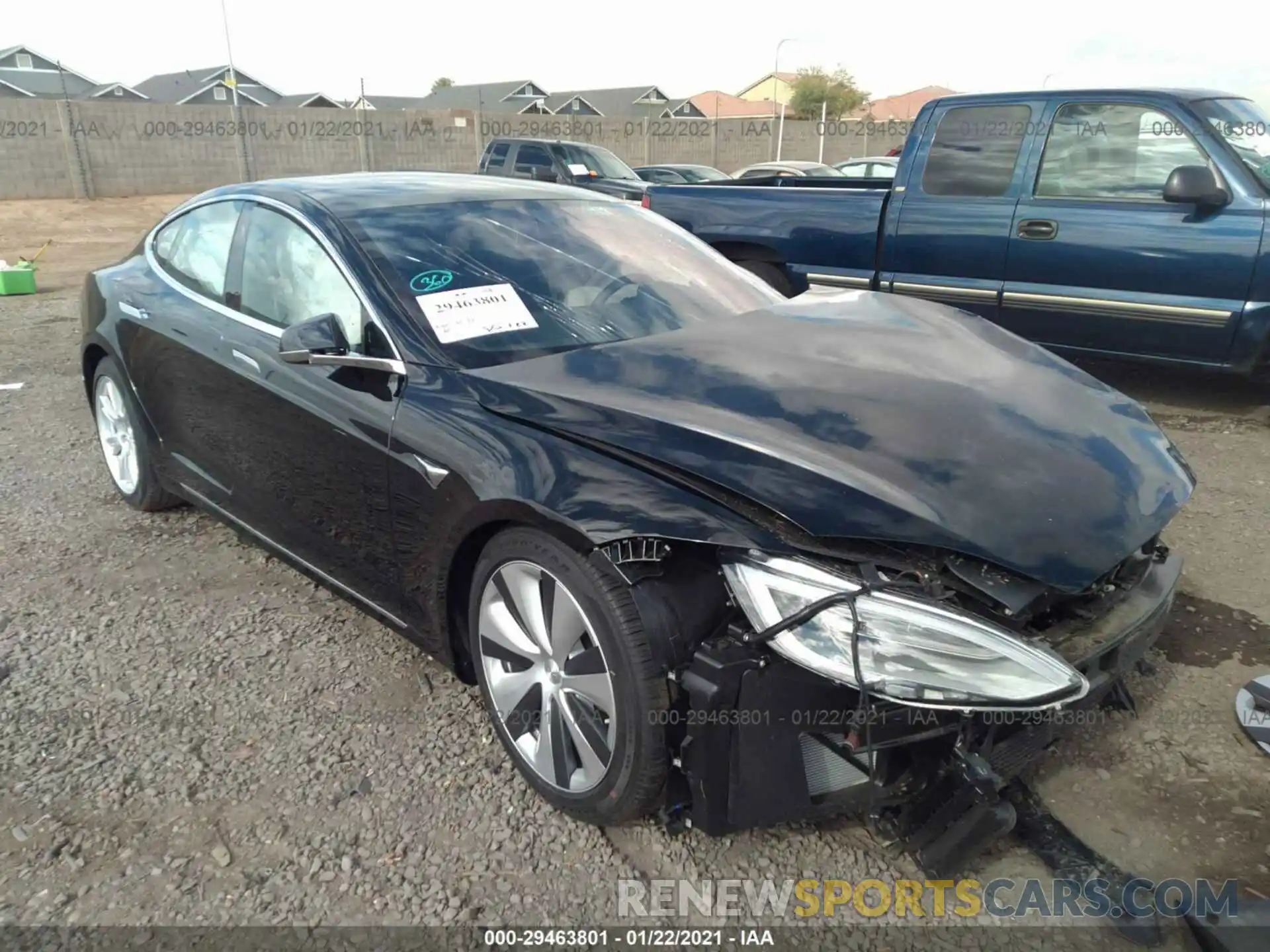 1 Photograph of a damaged car 5YJSA1E26MF427079 TESLA MODEL S 2021