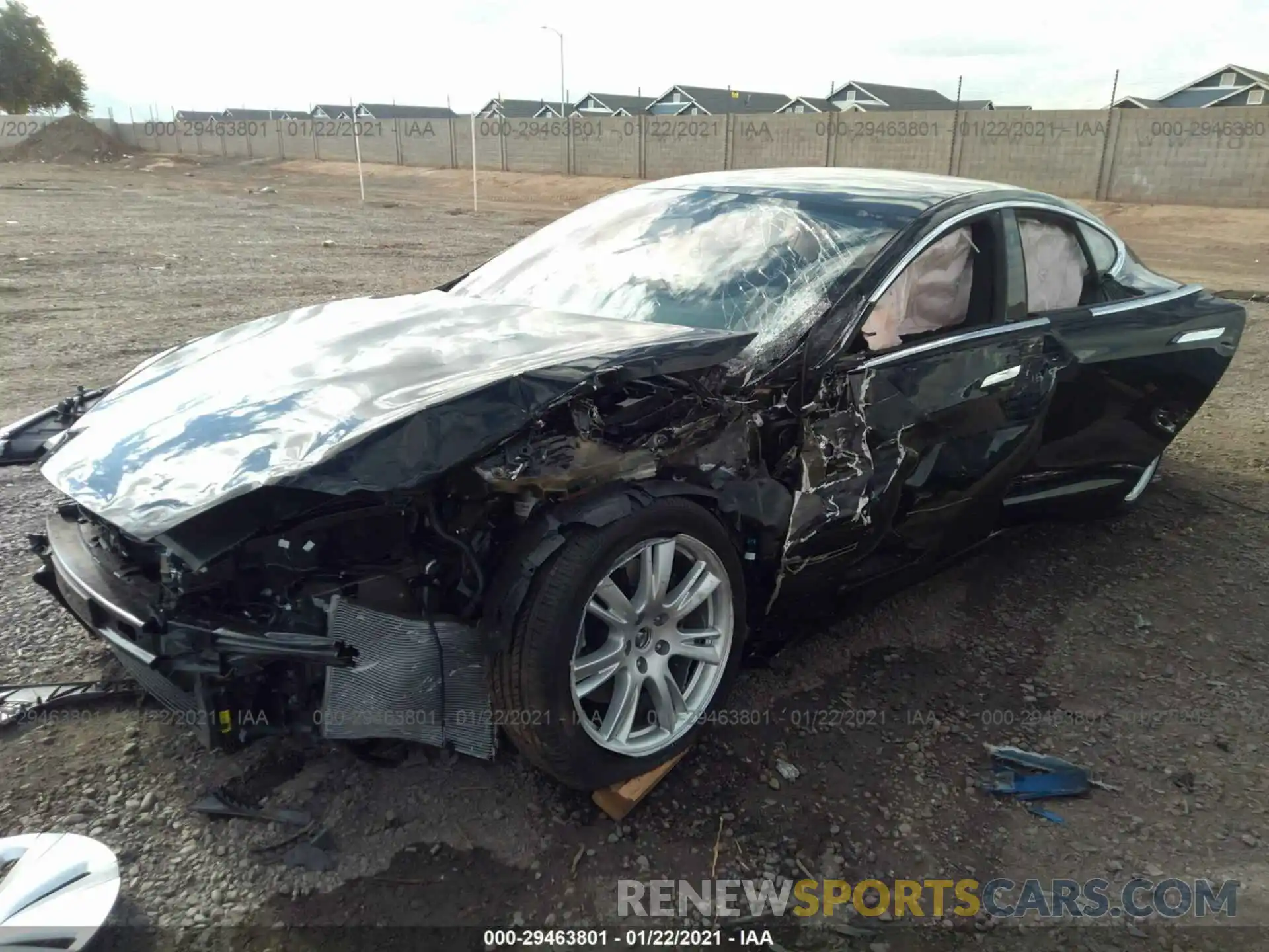 2 Photograph of a damaged car 5YJSA1E26MF427079 TESLA MODEL S 2021