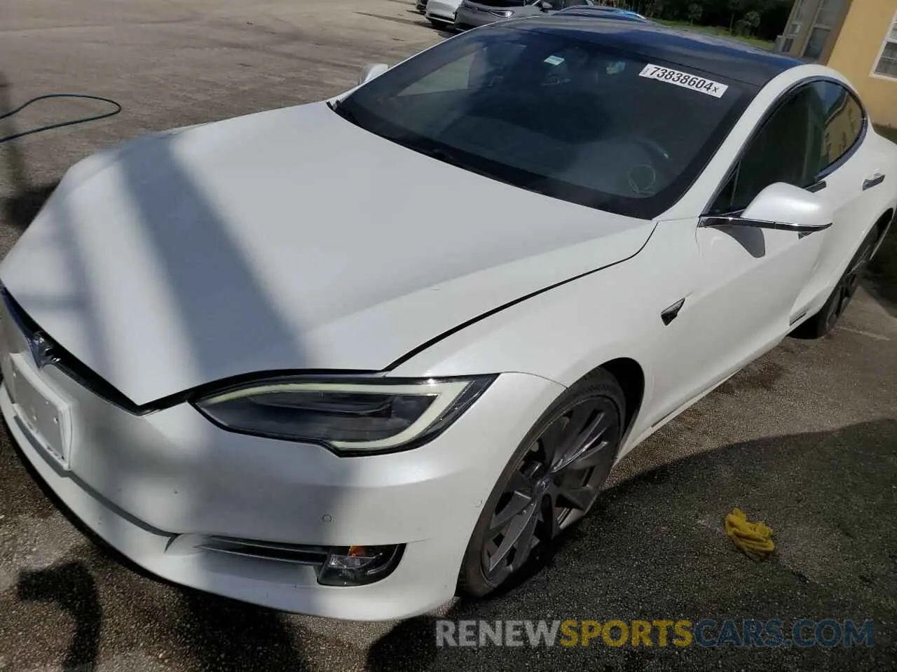 1 Photograph of a damaged car 5YJSA1E27MF424174 TESLA MODEL S 2021