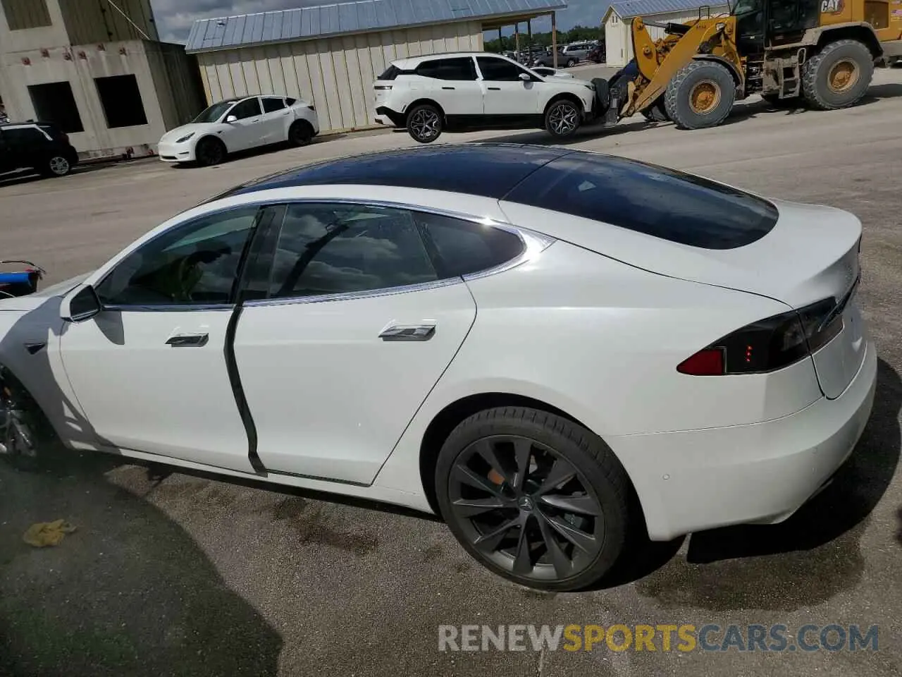 2 Photograph of a damaged car 5YJSA1E27MF424174 TESLA MODEL S 2021