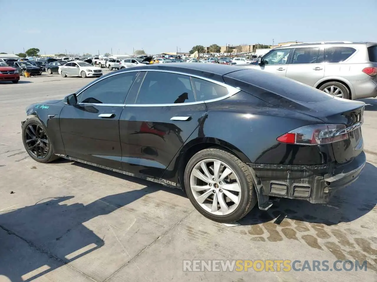 2 Photograph of a damaged car 5YJSA1E27MF424515 TESLA MODEL S 2021