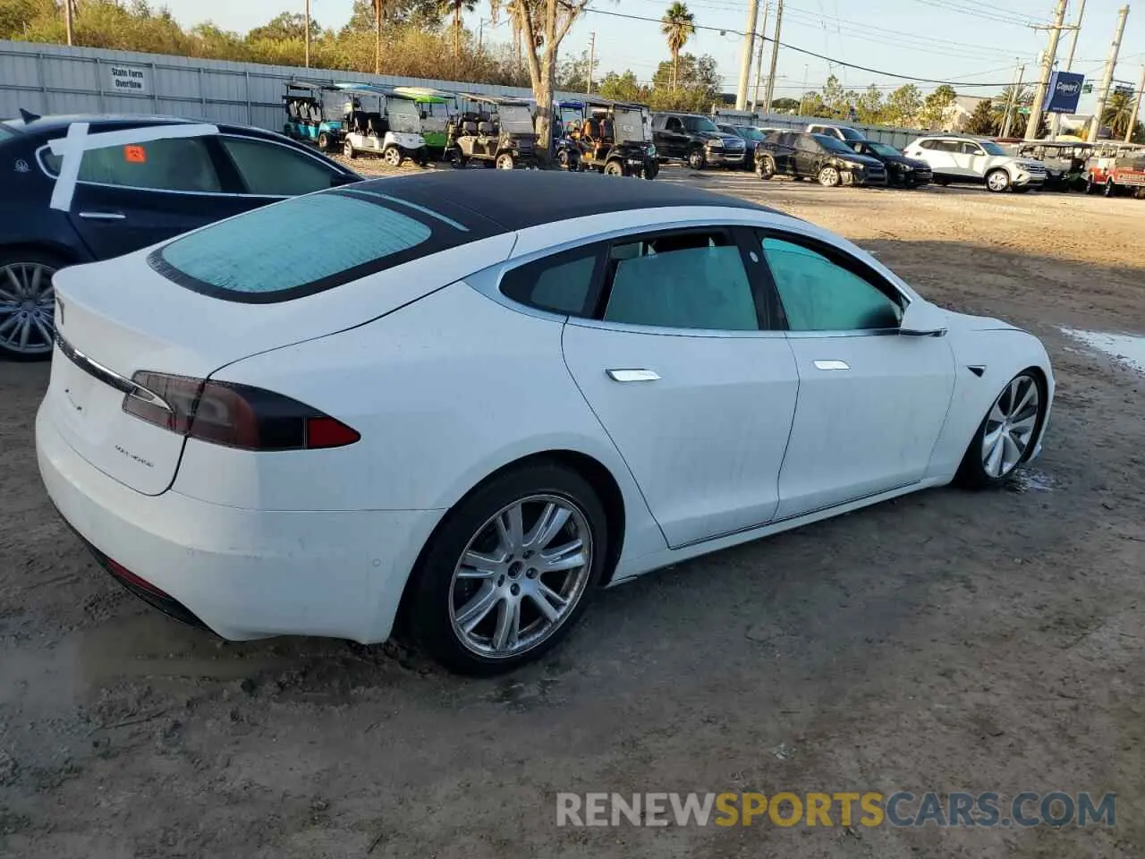 3 Photograph of a damaged car 5YJSA1E28MF421736 TESLA MODEL S 2021