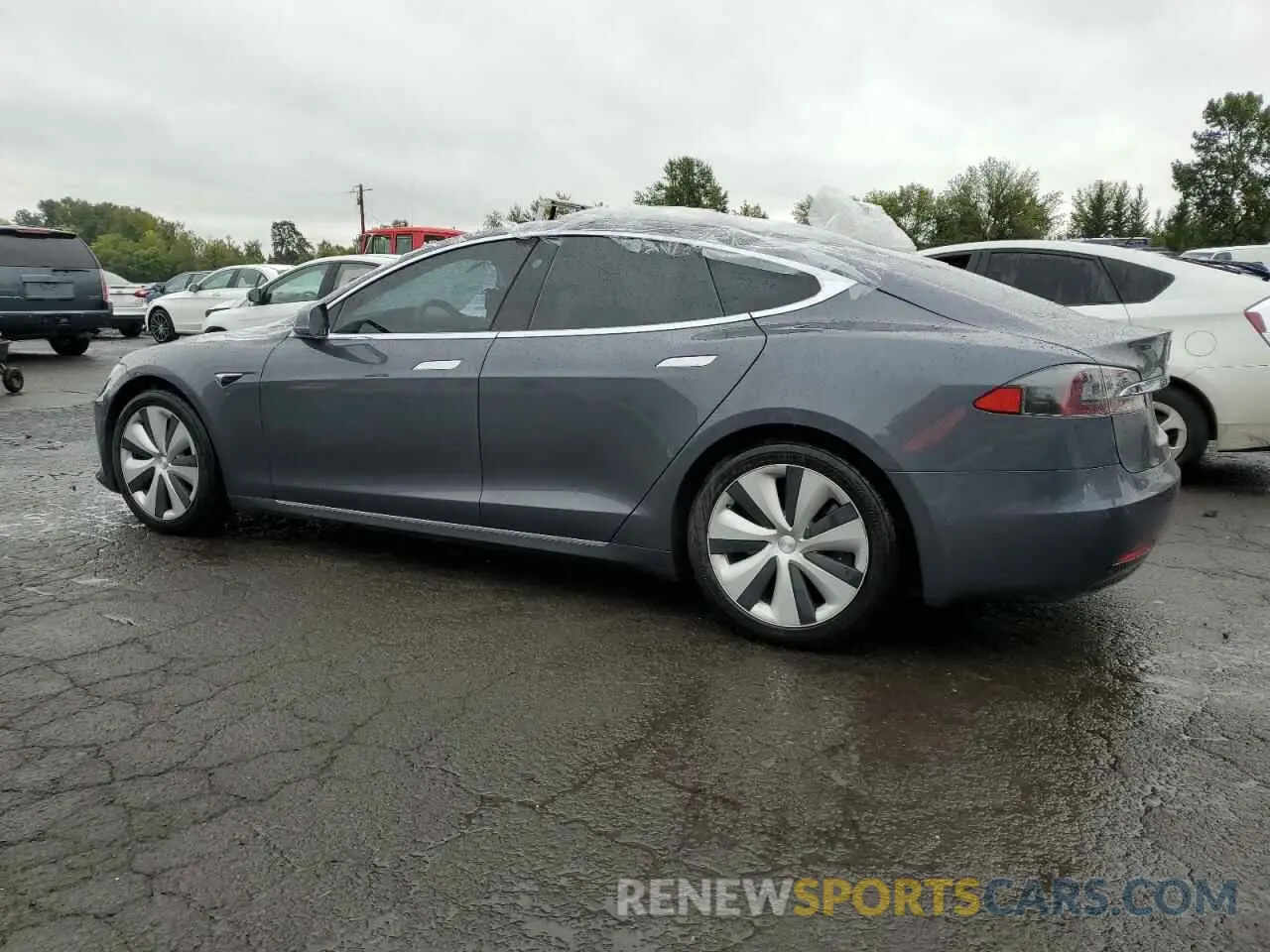 2 Photograph of a damaged car 5YJSA1E28MF423888 TESLA MODEL S 2021