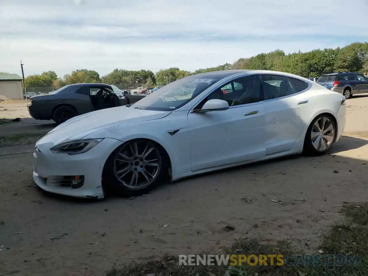 1 Photograph of a damaged car 5YJSA1E29MF419106 TESLA MODEL S 2021