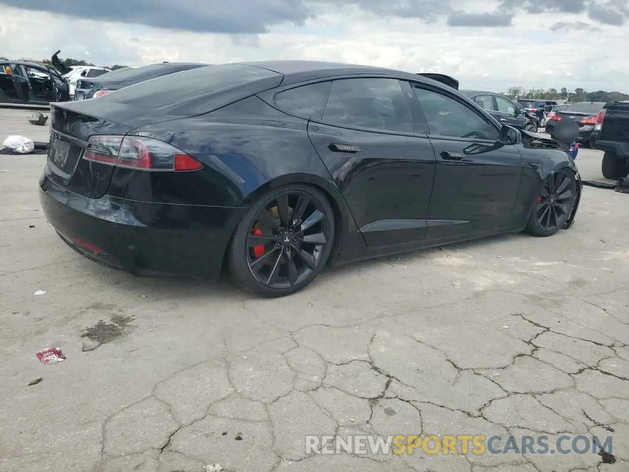 3 Photograph of a damaged car 5YJSA1E29MF423754 TESLA MODEL S 2021