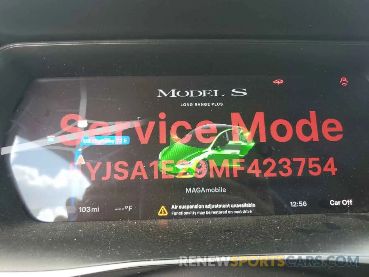 9 Photograph of a damaged car 5YJSA1E29MF423754 TESLA MODEL S 2021