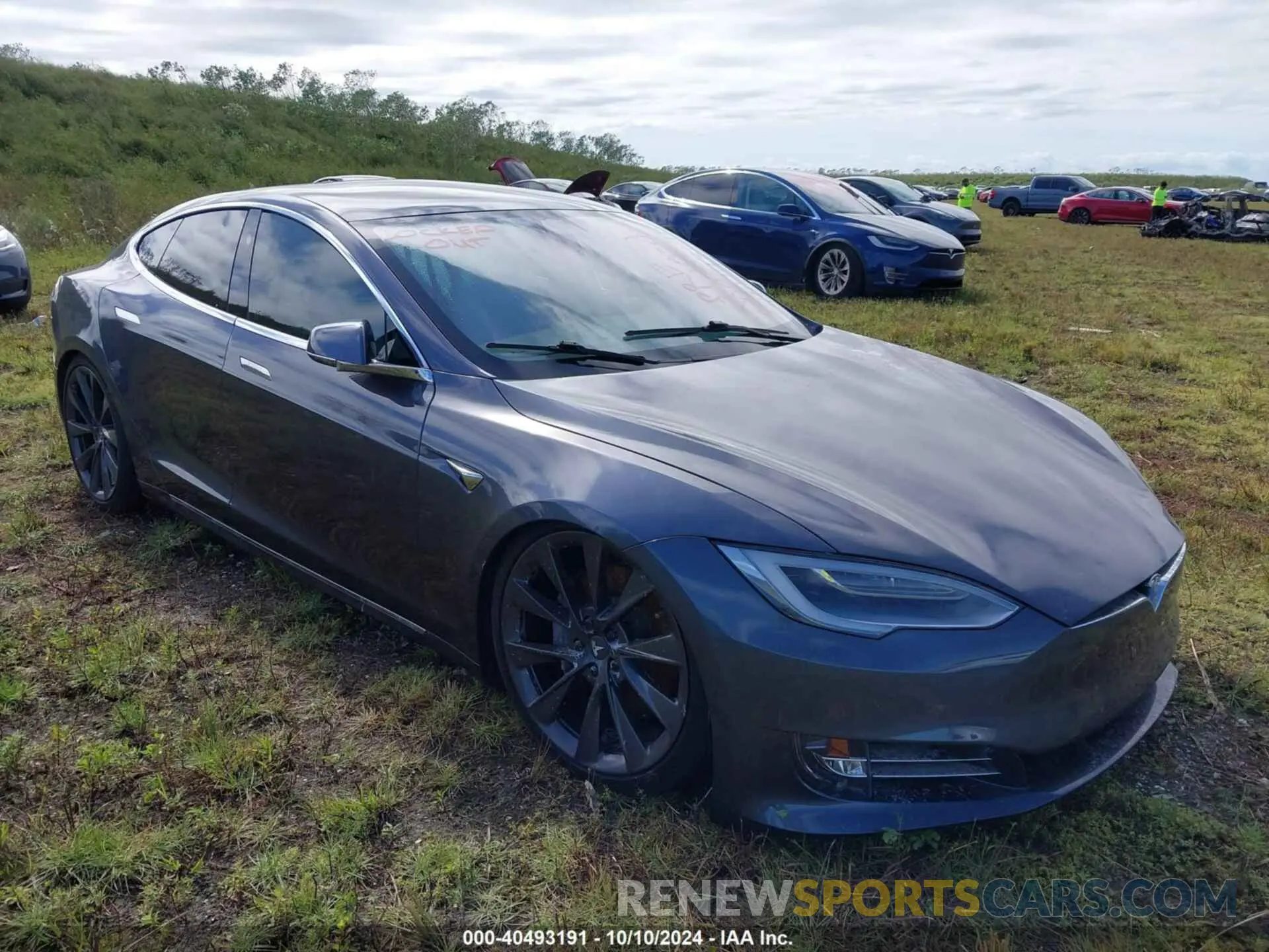 1 Photograph of a damaged car 5YJSA1E2XMF419180 TESLA MODEL S 2021