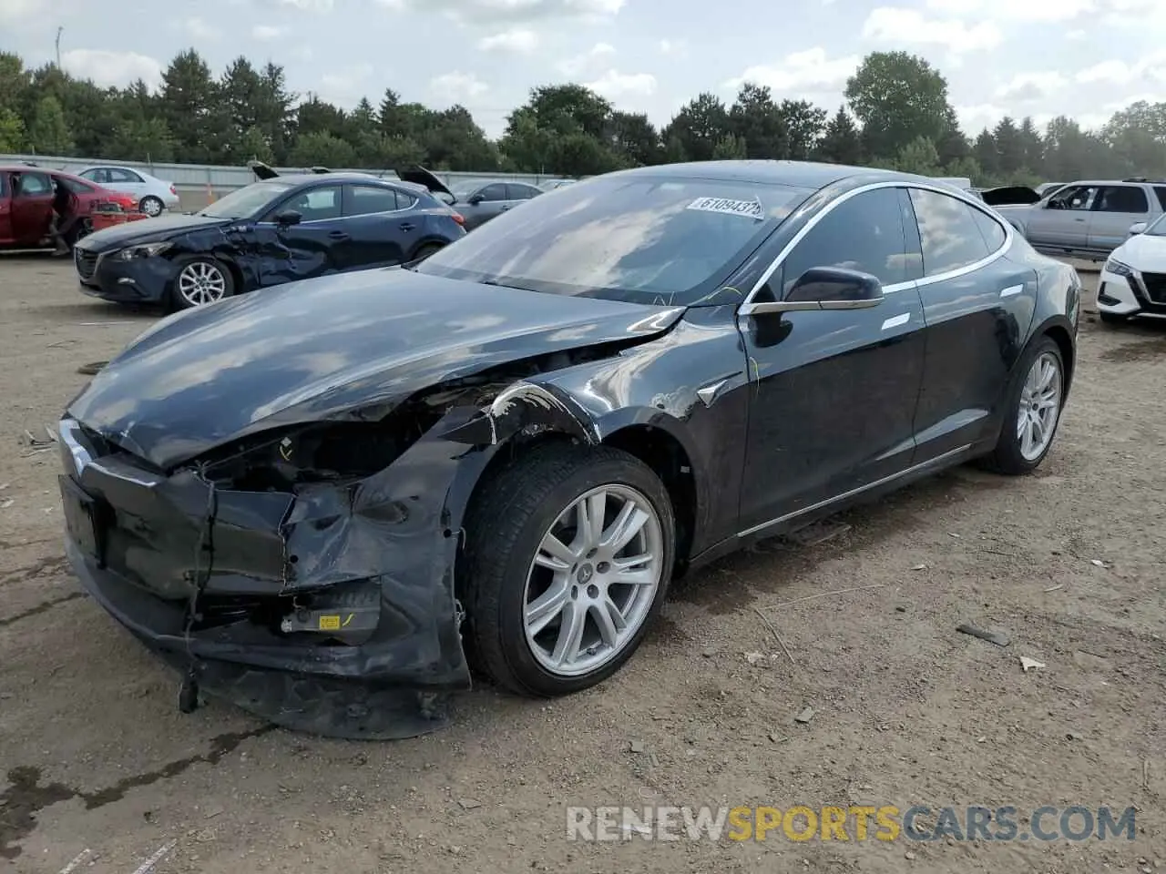 1 Photograph of a damaged car 5YJSA1E2XMF426999 TESLA MODEL S 2021