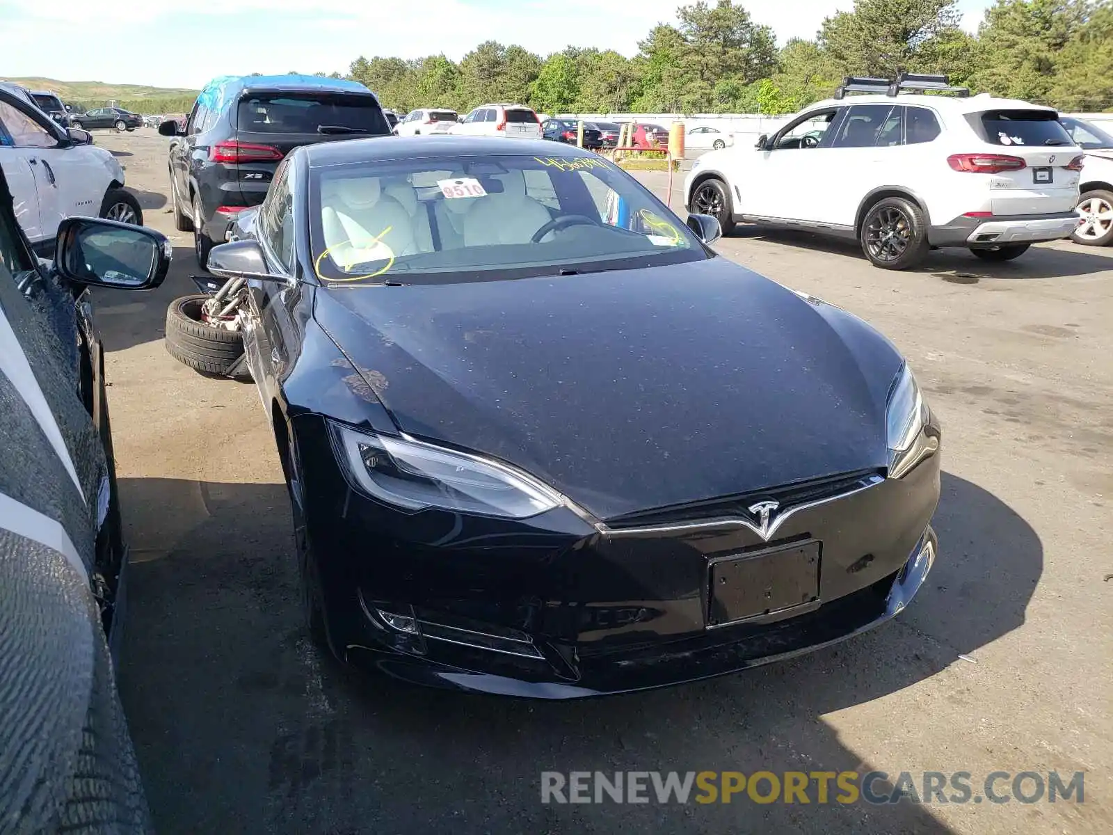 1 Photograph of a damaged car 5YJSA1E45MF426345 TESLA MODEL S 2021