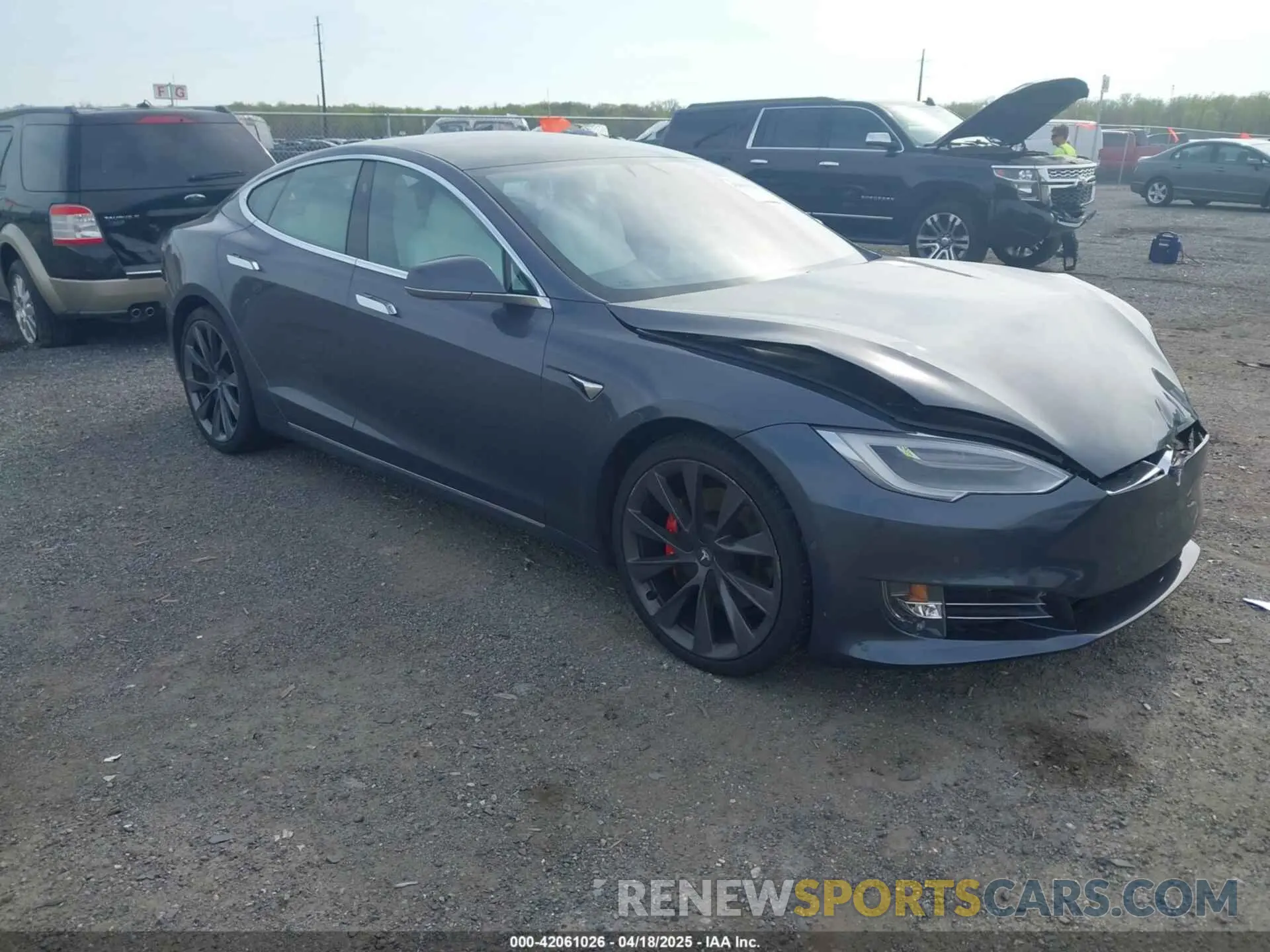 1 Photograph of a damaged car 5YJSA1E46MF427813 TESLA MODEL S 2021