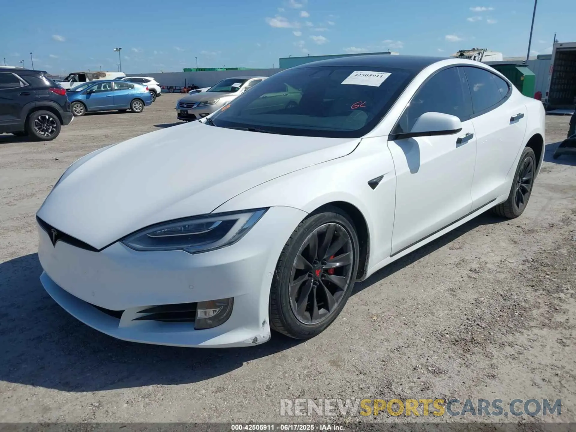 2 Photograph of a damaged car 5YJSA1E49MF426168 TESLA MODEL S 2021