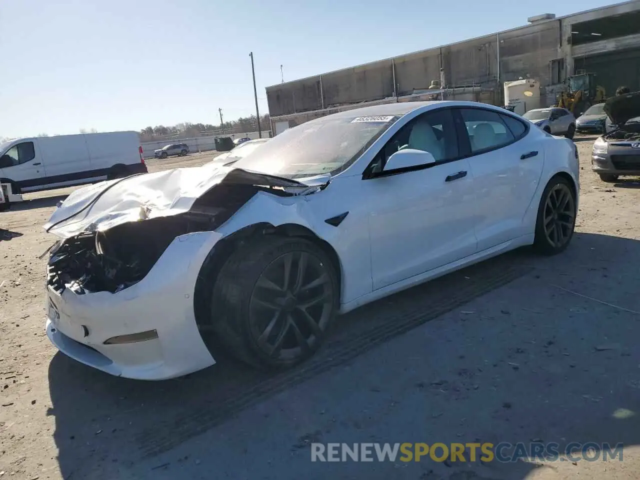 1 Photograph of a damaged car 5YJSA1E50MF452683 TESLA MODEL S 2021