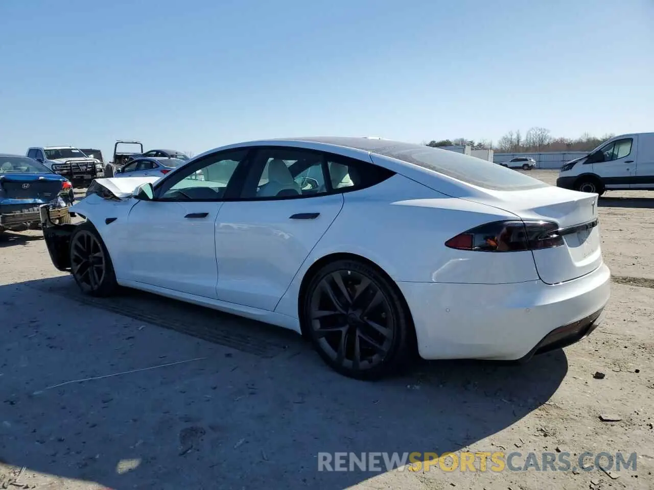 2 Photograph of a damaged car 5YJSA1E50MF452683 TESLA MODEL S 2021