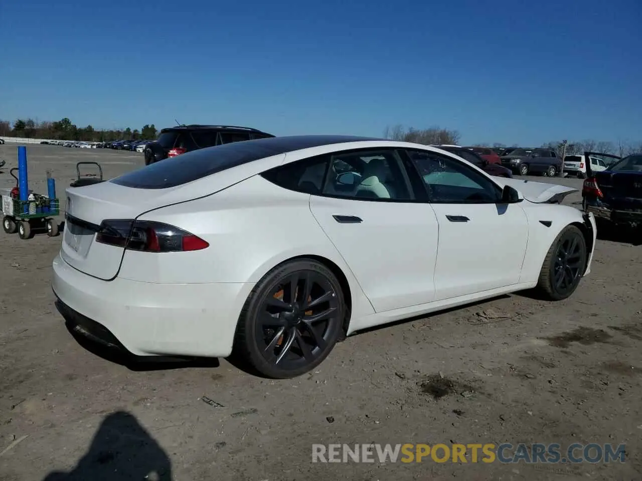 3 Photograph of a damaged car 5YJSA1E50MF452683 TESLA MODEL S 2021