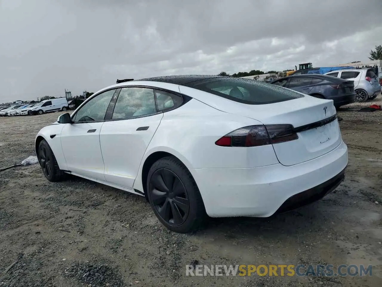 2 Photograph of a damaged car 5YJSA1E50MF453591 TESLA MODEL S 2021