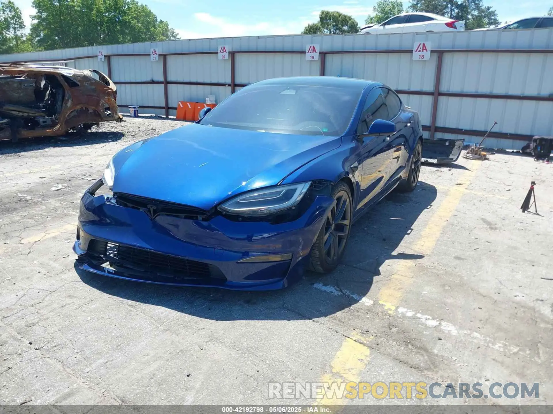 2 Photograph of a damaged car 5YJSA1E51MF428506 TESLA MODEL S 2021