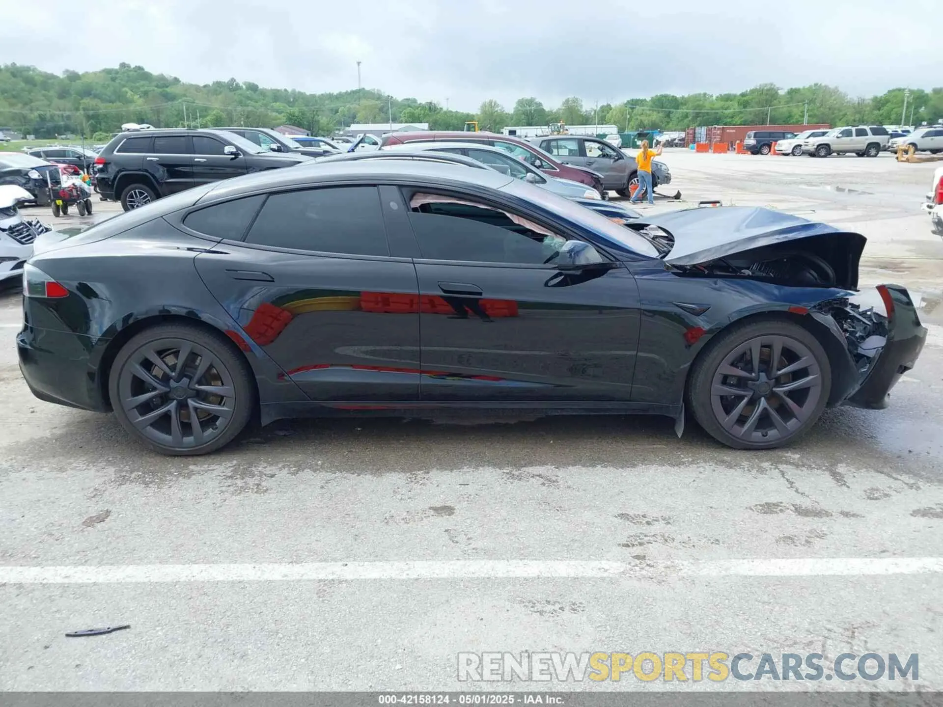 13 Photograph of a damaged car 5YJSA1E51MF434466 TESLA MODEL S 2021