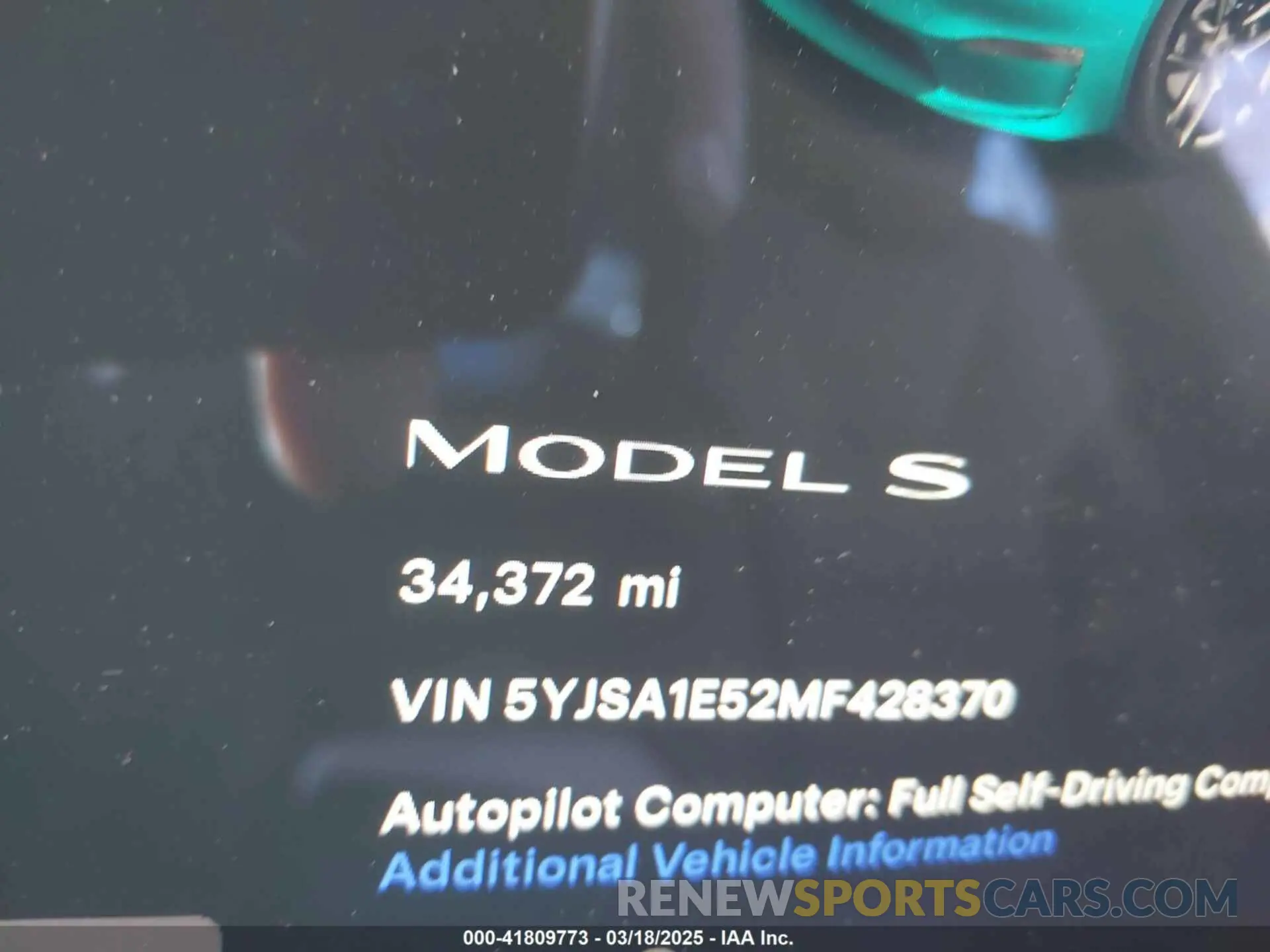 7 Photograph of a damaged car 5YJSA1E52MF428370 TESLA MODEL S 2021
