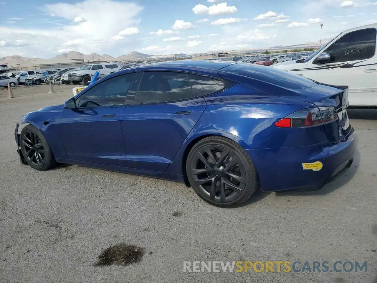 2 Photograph of a damaged car 5YJSA1E52MF437103 TESLA MODEL S 2021