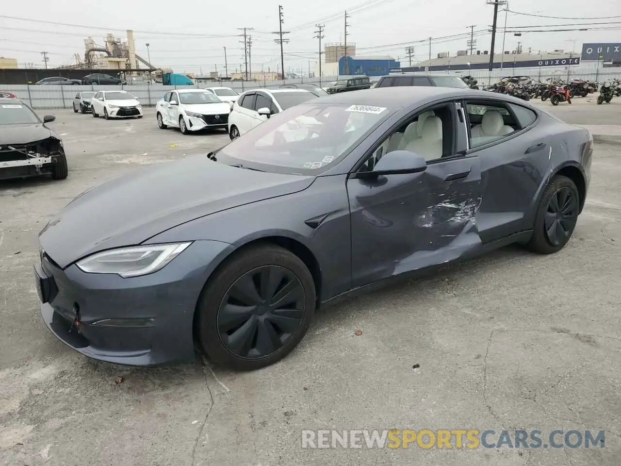 1 Photograph of a damaged car 5YJSA1E52MF451499 TESLA MODEL S 2021