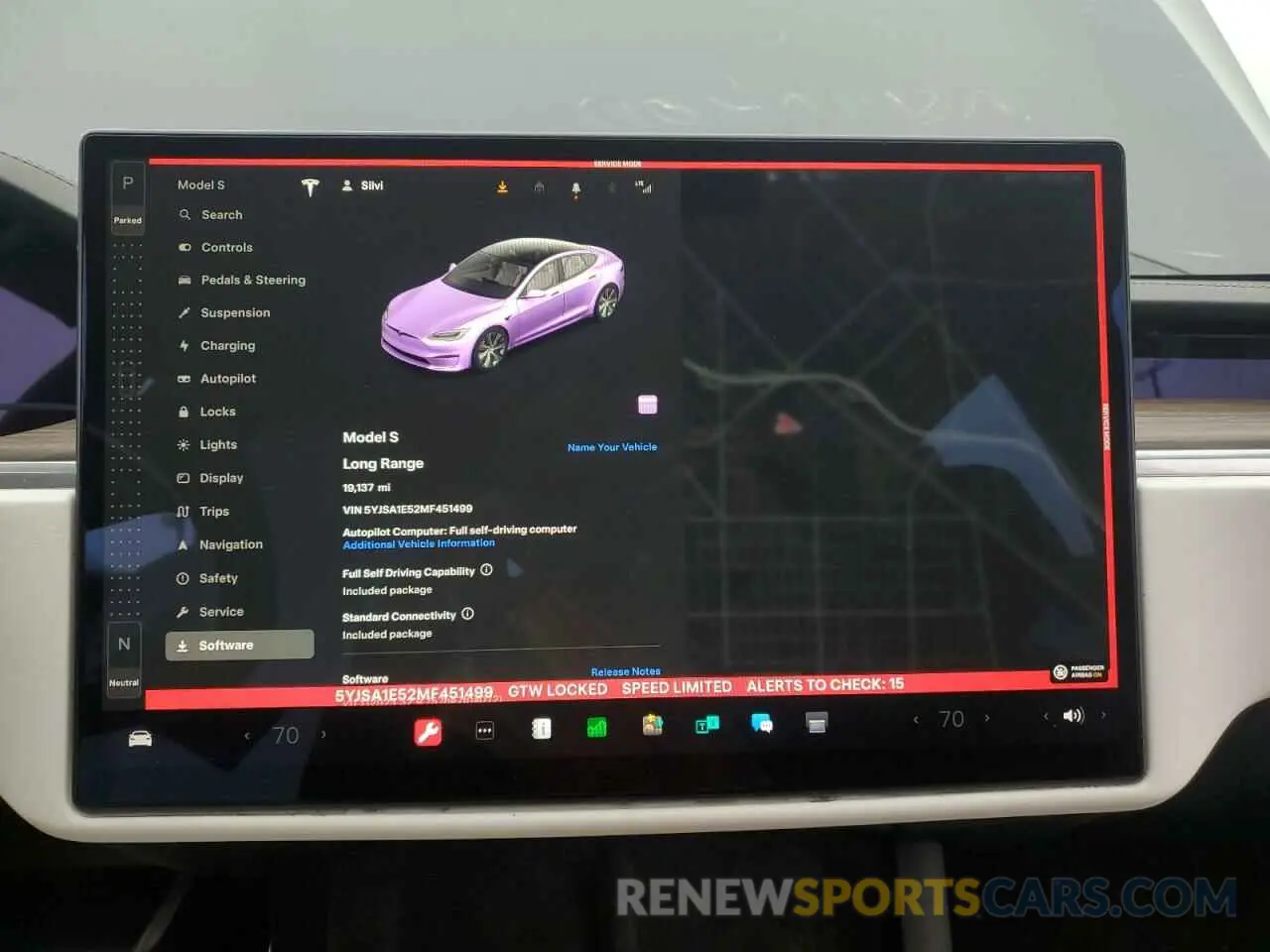 9 Photograph of a damaged car 5YJSA1E52MF451499 TESLA MODEL S 2021