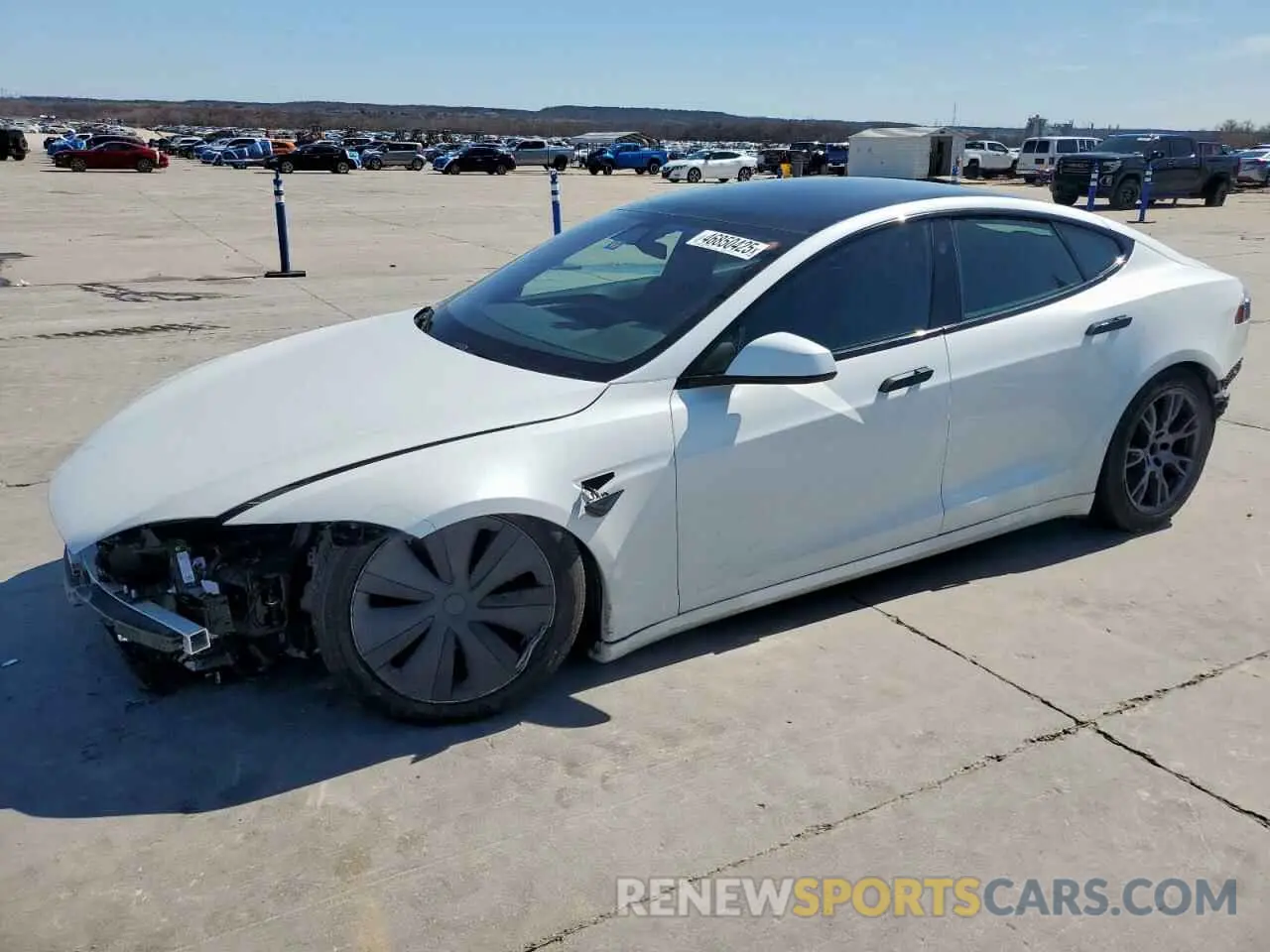 1 Photograph of a damaged car 5YJSA1E55MF441047 TESLA MODEL S 2021