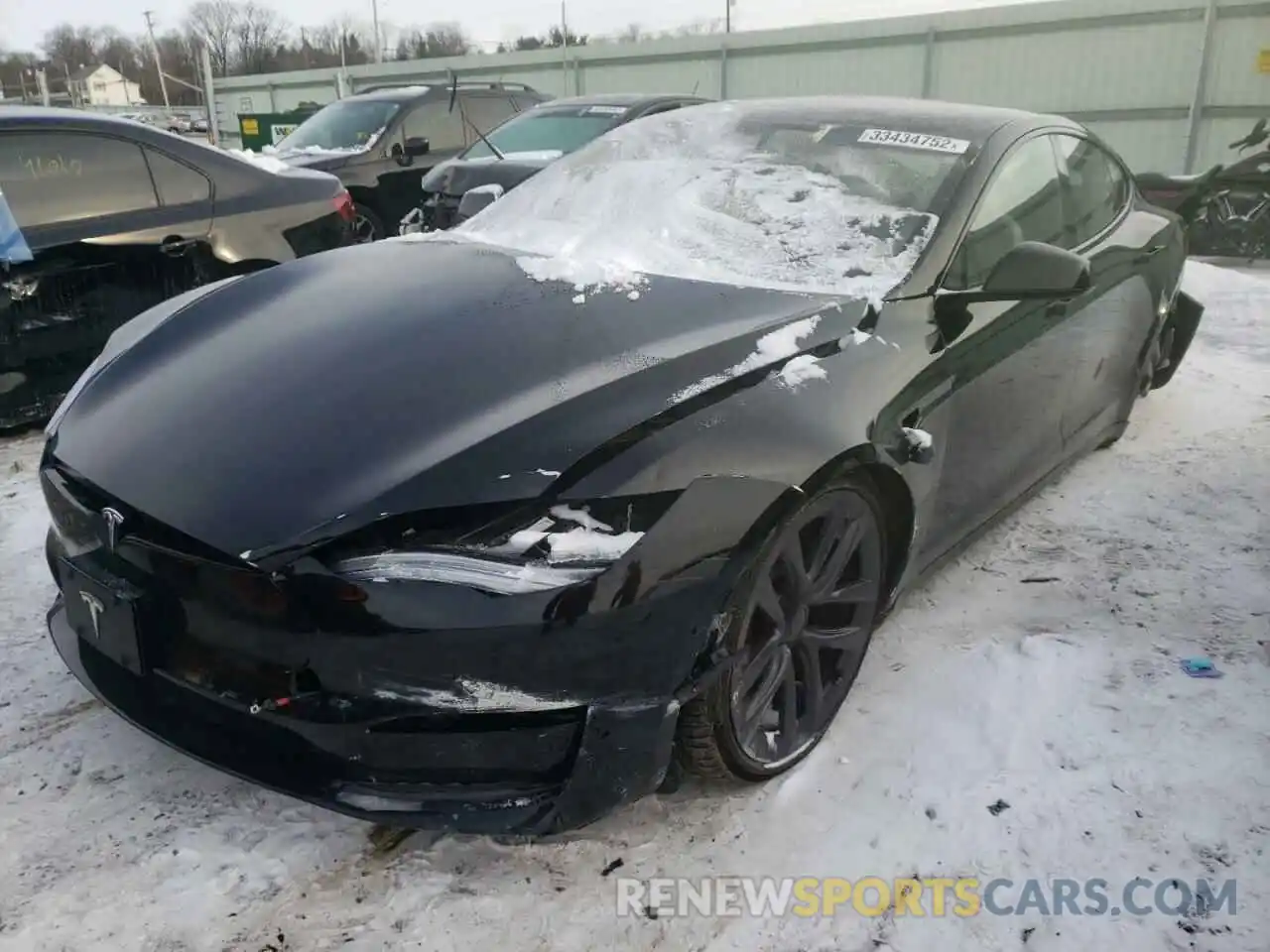 2 Photograph of a damaged car 5YJSA1E56MF433314 TESLA MODEL S 2021