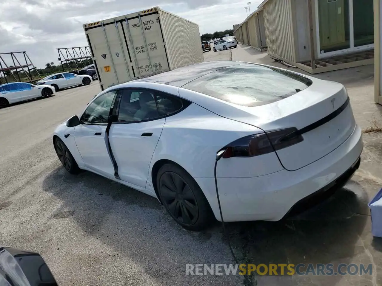 2 Photograph of a damaged car 5YJSA1E57MF453359 TESLA MODEL S 2021