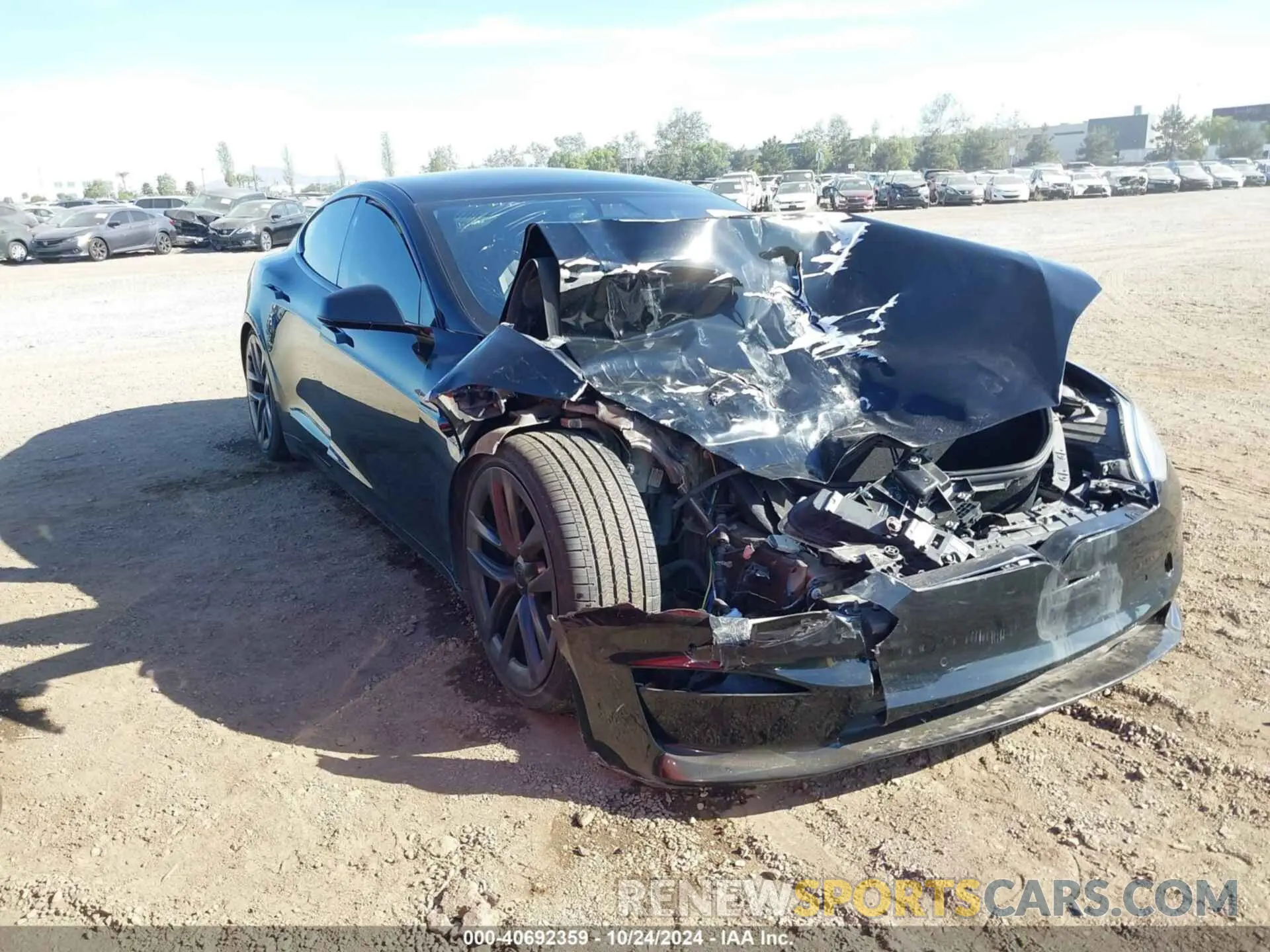 1 Photograph of a damaged car 5YJSA1E58MF429555 TESLA MODEL S 2021