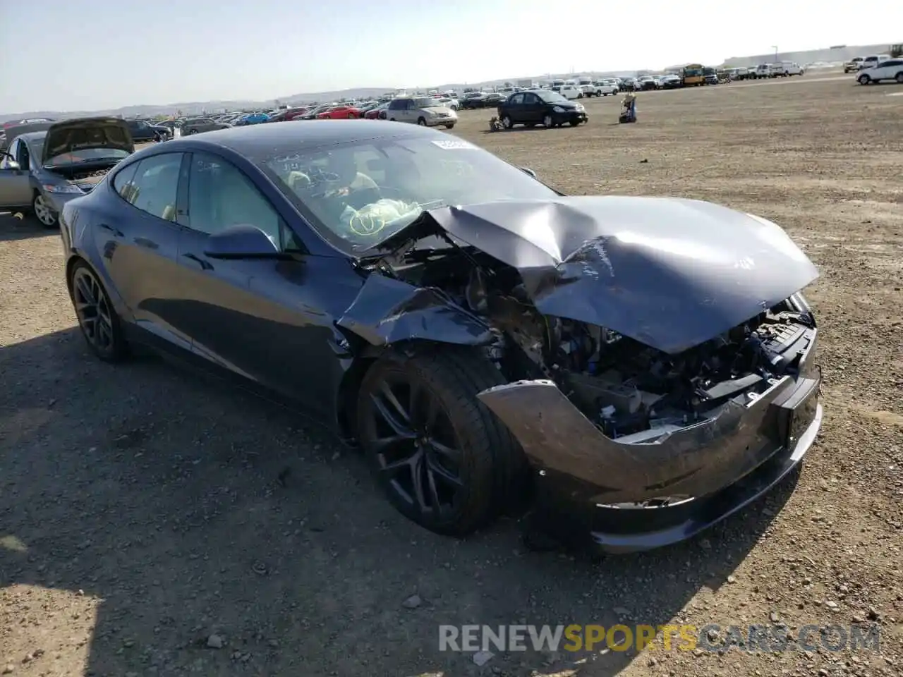 1 Photograph of a damaged car 5YJSA1E59MF436112 TESLA MODEL S 2021