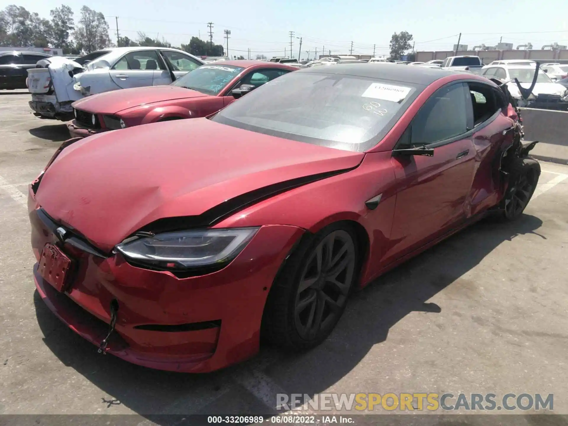 2 Photograph of a damaged car 5YJSA1E59MF439558 TESLA MODEL S 2021