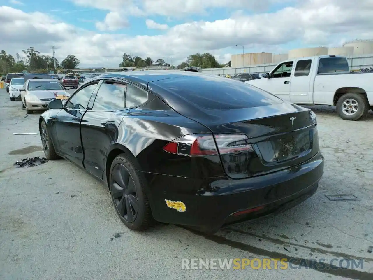 3 Photograph of a damaged car 5YJSA1E59MF443674 TESLA MODEL S 2021